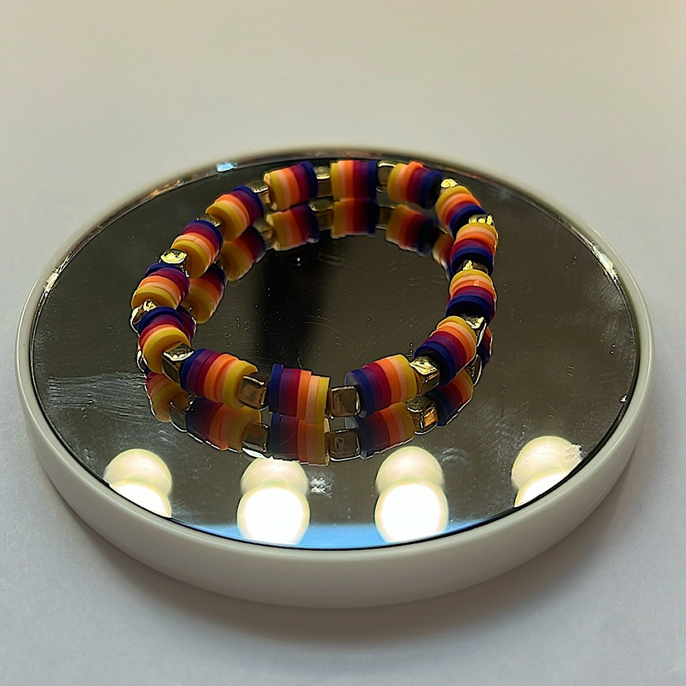 Handmade clay bead bracelet!!!